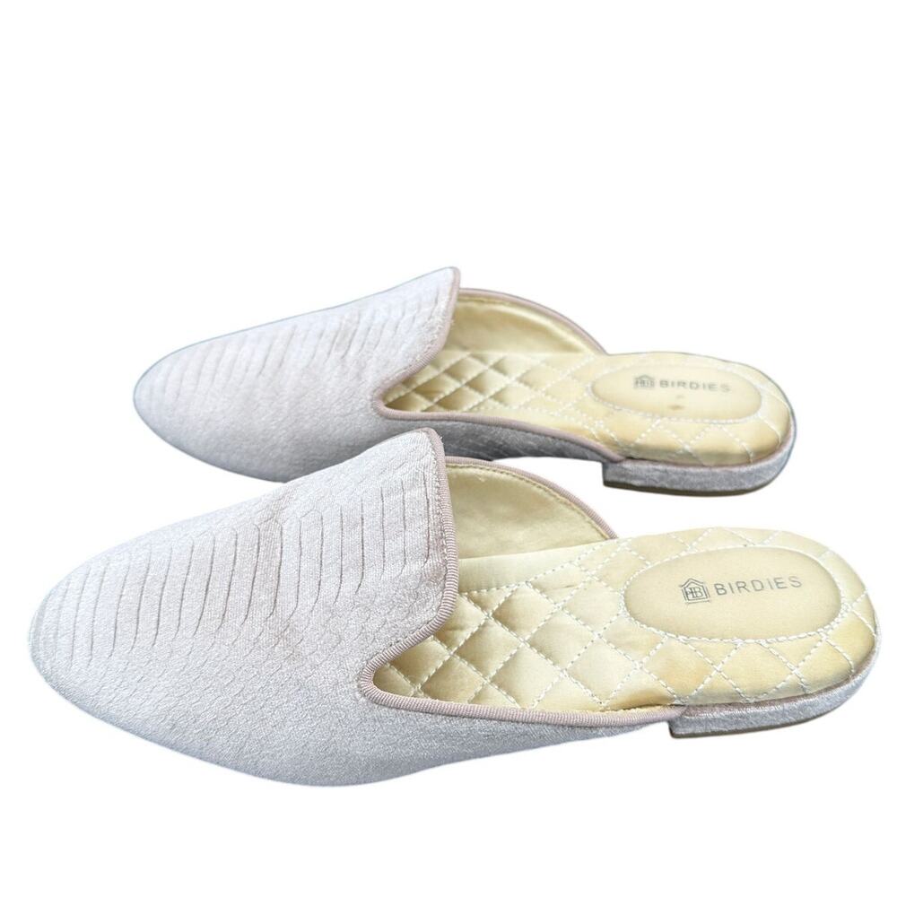 Birdies The Phoebe Pink Python Womens 6.5 Embossed Velvet Mules Spring Pretty 🎀 - Picture 3 of 12